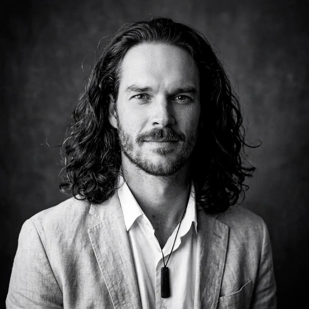 Black and white portrait of Nathan Perkins